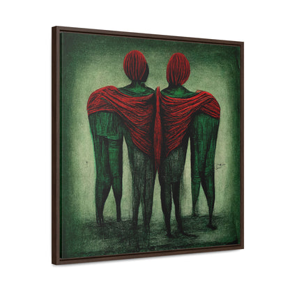 Loneliness Green Red 2, Valentinii, Gallery Canvas Wraps, Square Frame