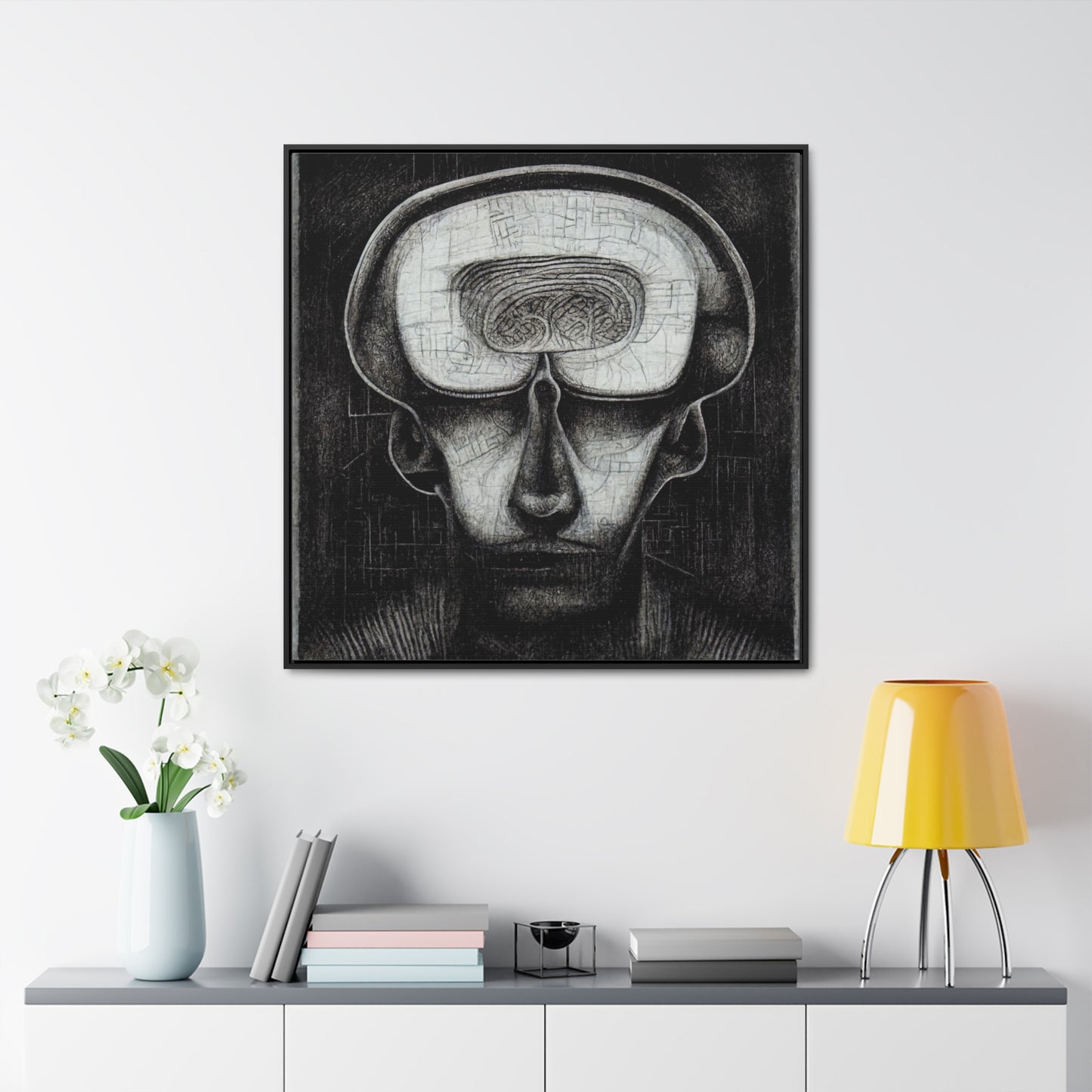 Brain 59, Valentinii, Gallery Canvas Wraps, Square Frame