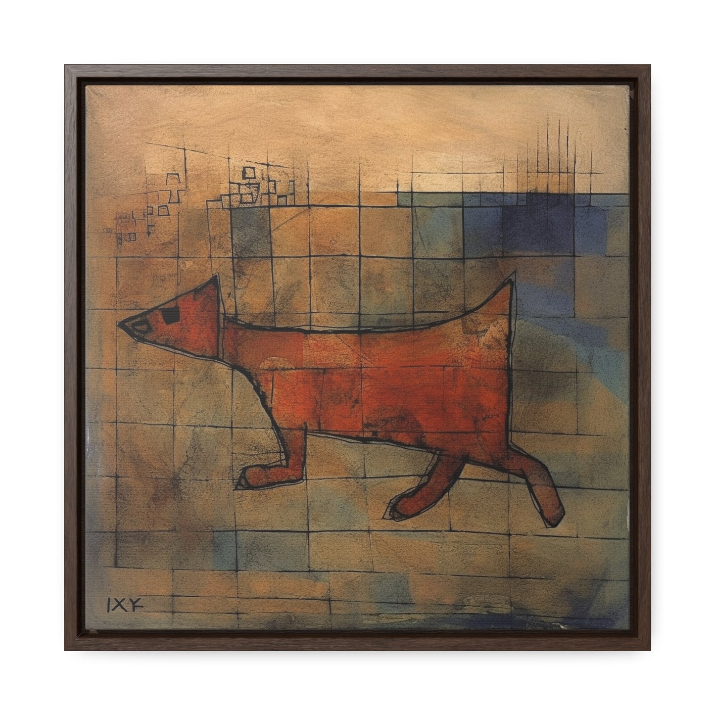 V Dog 11, Gallery Canvas Wraps, Square Frame