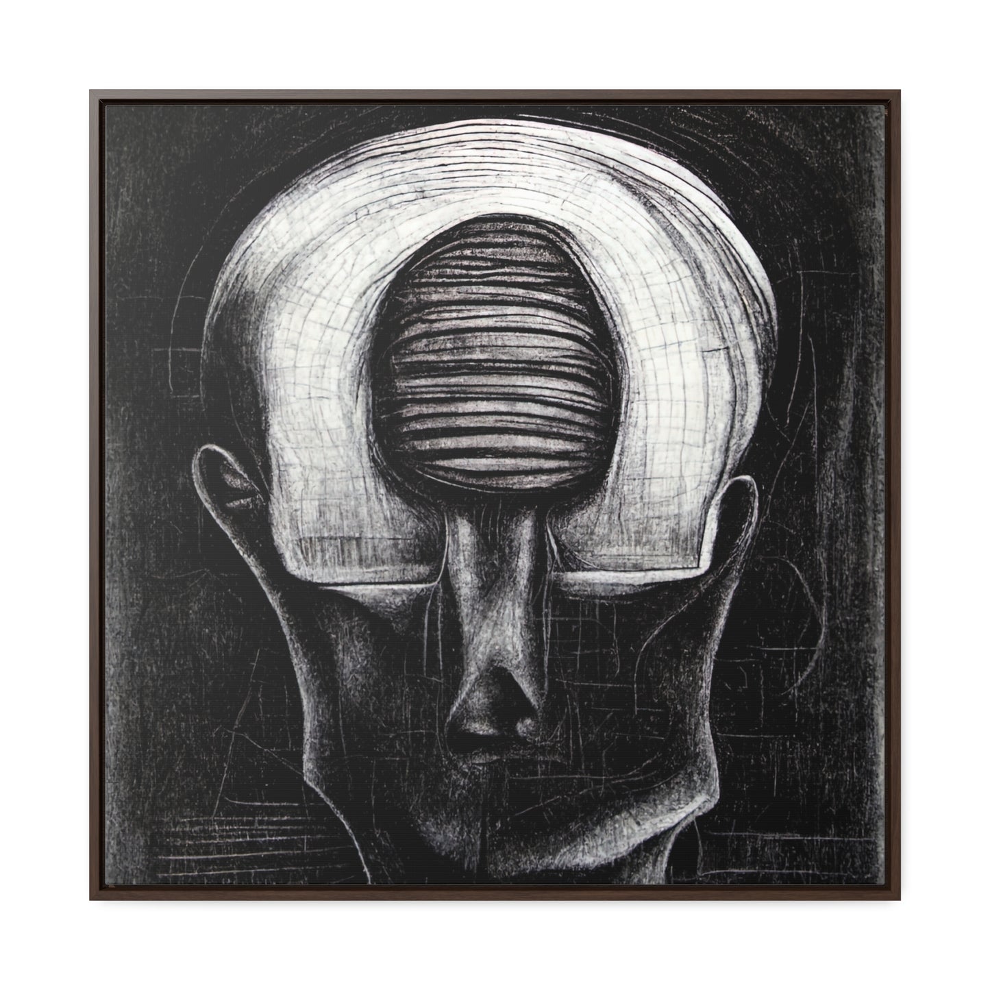 Brain 49, Valentinii, Gallery Canvas Wraps, Square Frame