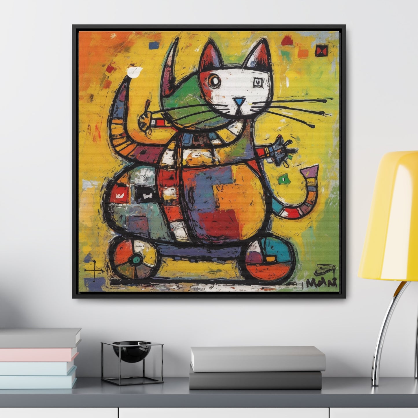 Cat 139, Gallery Canvas Wraps, Square Frame