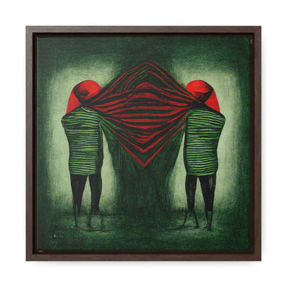 Loneliness Green Red 12, Valentinii, Gallery Canvas Wraps, Square Frame