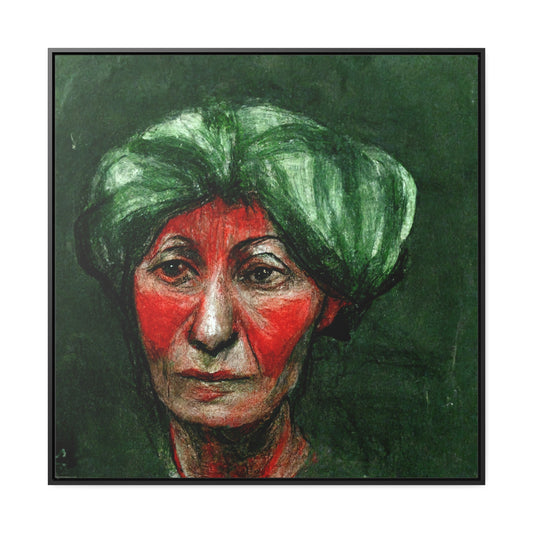 Loneliness Green Red 42, Valentinii, Gallery Canvas Wraps, Square Frame