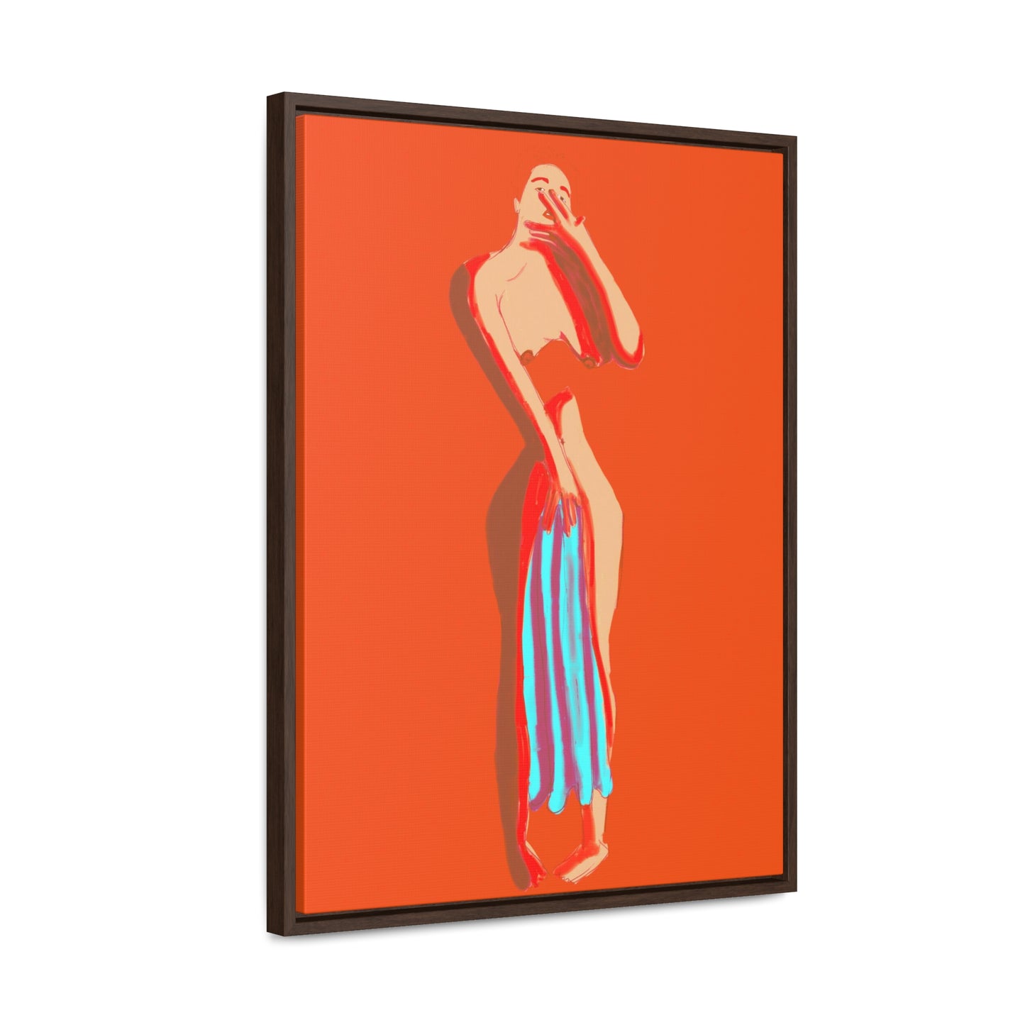 The Orange Towel, Original Eduard Pavel, Gallery Canvas Wraps, Vertical Frame