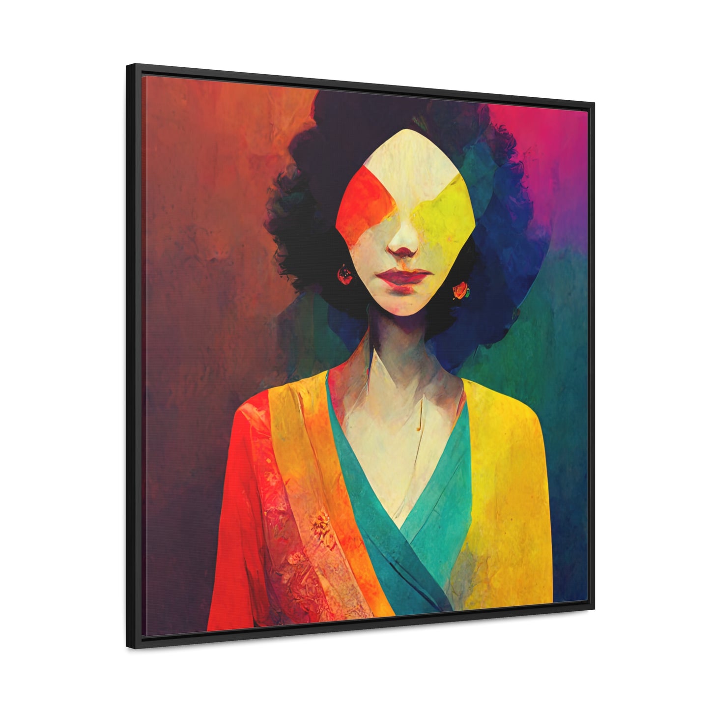 Lady's faces 4, Valentinii, Gallery Canvas Wraps, Square Frame