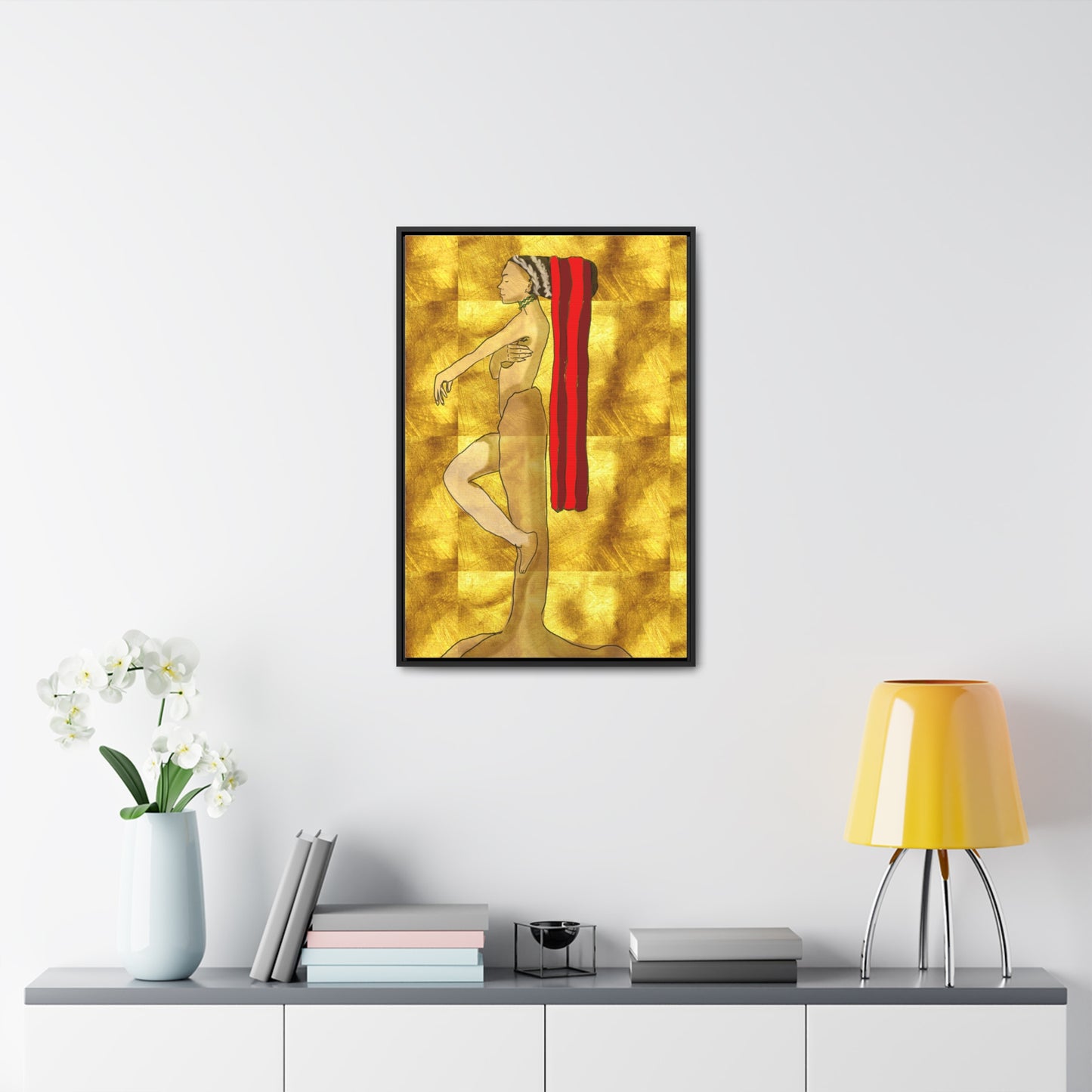 Woman in Gold, Original Eduard Pavel, Gallery Canvas Wraps, Vertical Frame