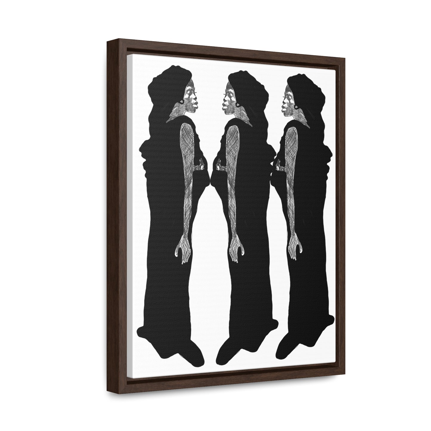 Three Women, Original Eduard Pavel, Gallery Canvas Wraps, Vertical Frame