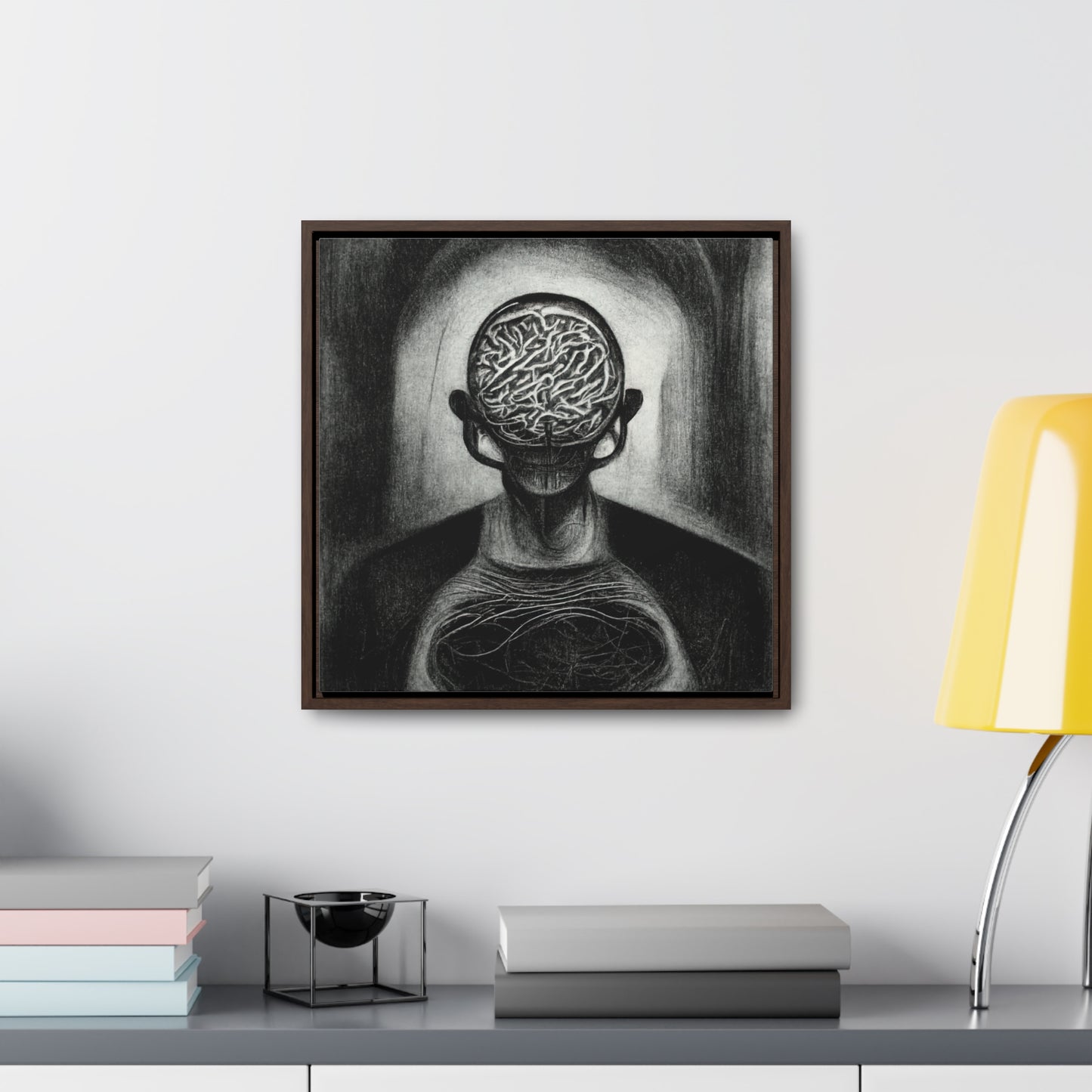 Brain 2, Valentinii, Gallery Canvas Wraps, Square Frame