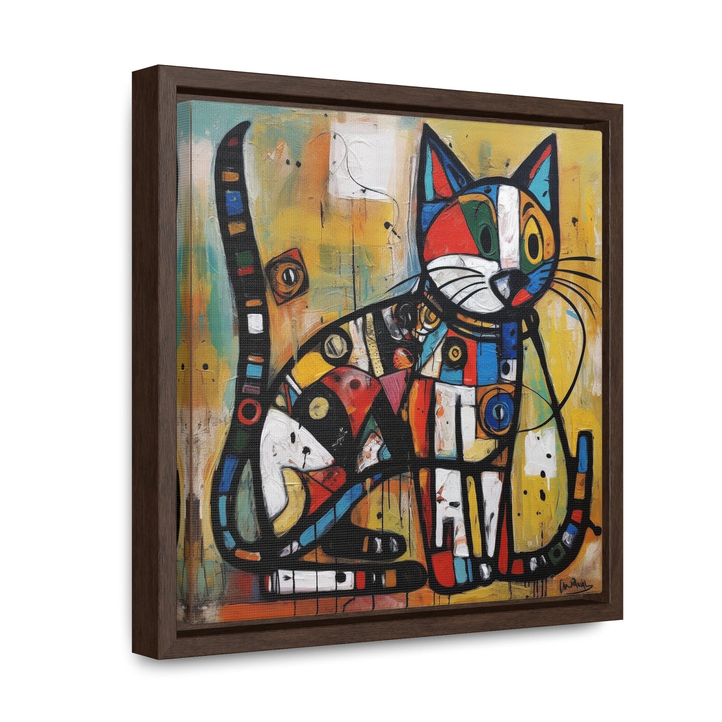 Cat 101, Gallery Canvas Wraps, Square Frame