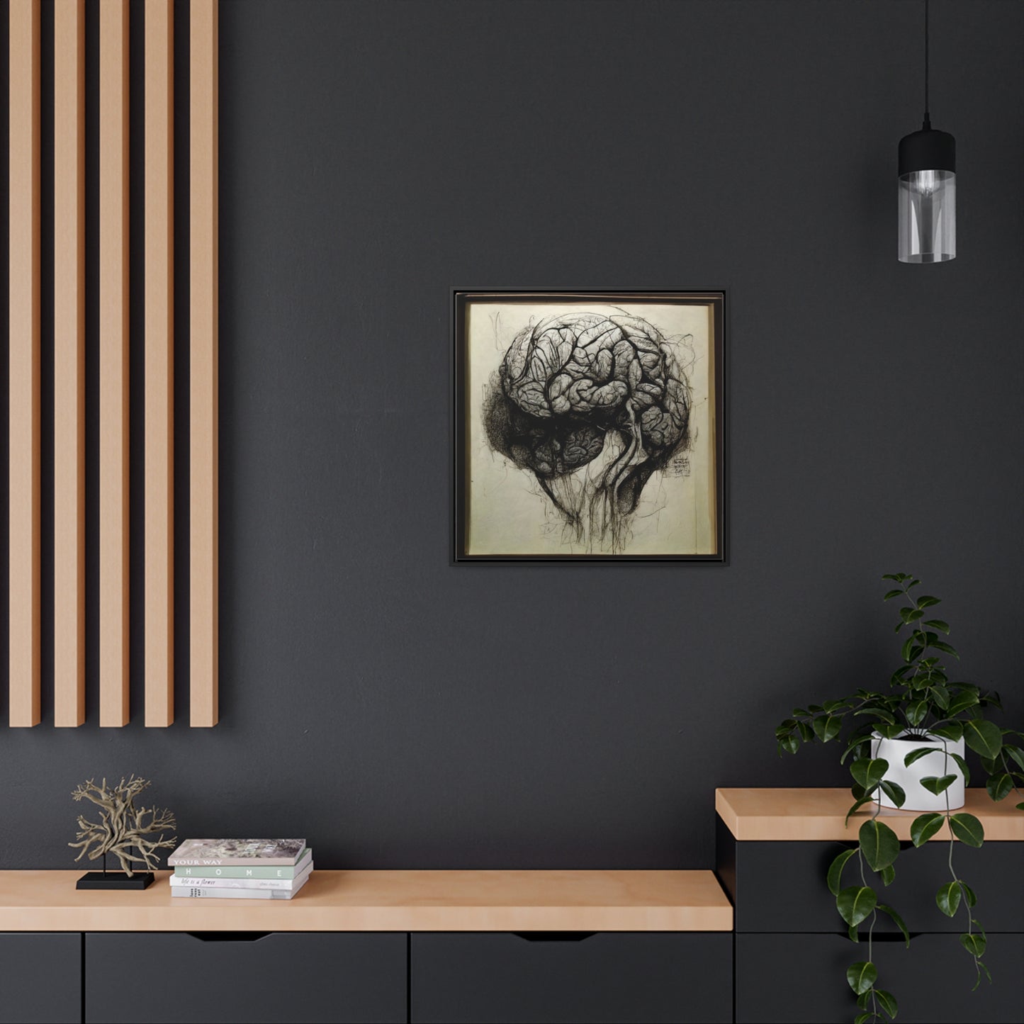 Brain 56, Valentinii, Gallery Canvas Wraps, Square Frame