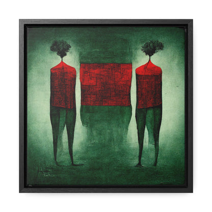 Loneliness Green Red 30, Valentinii, Gallery Canvas Wraps, Square Frame