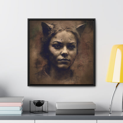 Cat Woman 20, Gallery Canvas Wraps, Square Frame