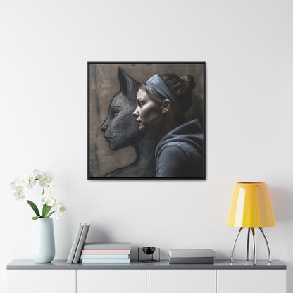 Cat Woman 16, Gallery Canvas Wraps, Square Frame