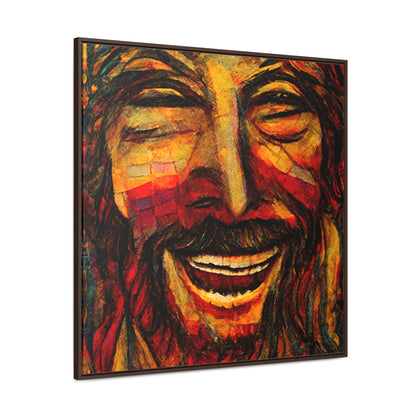 Jesus smiling 2, Valentinii, Gallery Canvas Wraps, Square Frame