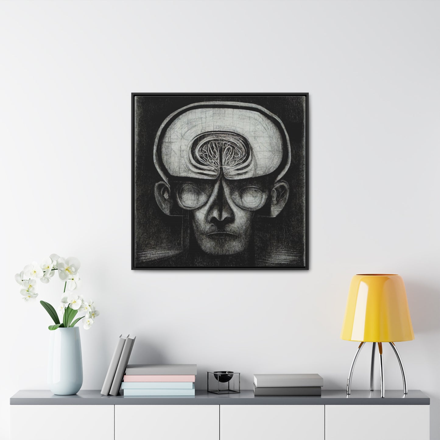 Brain 50, Valentinii, Gallery Canvas Wraps, Square Frame