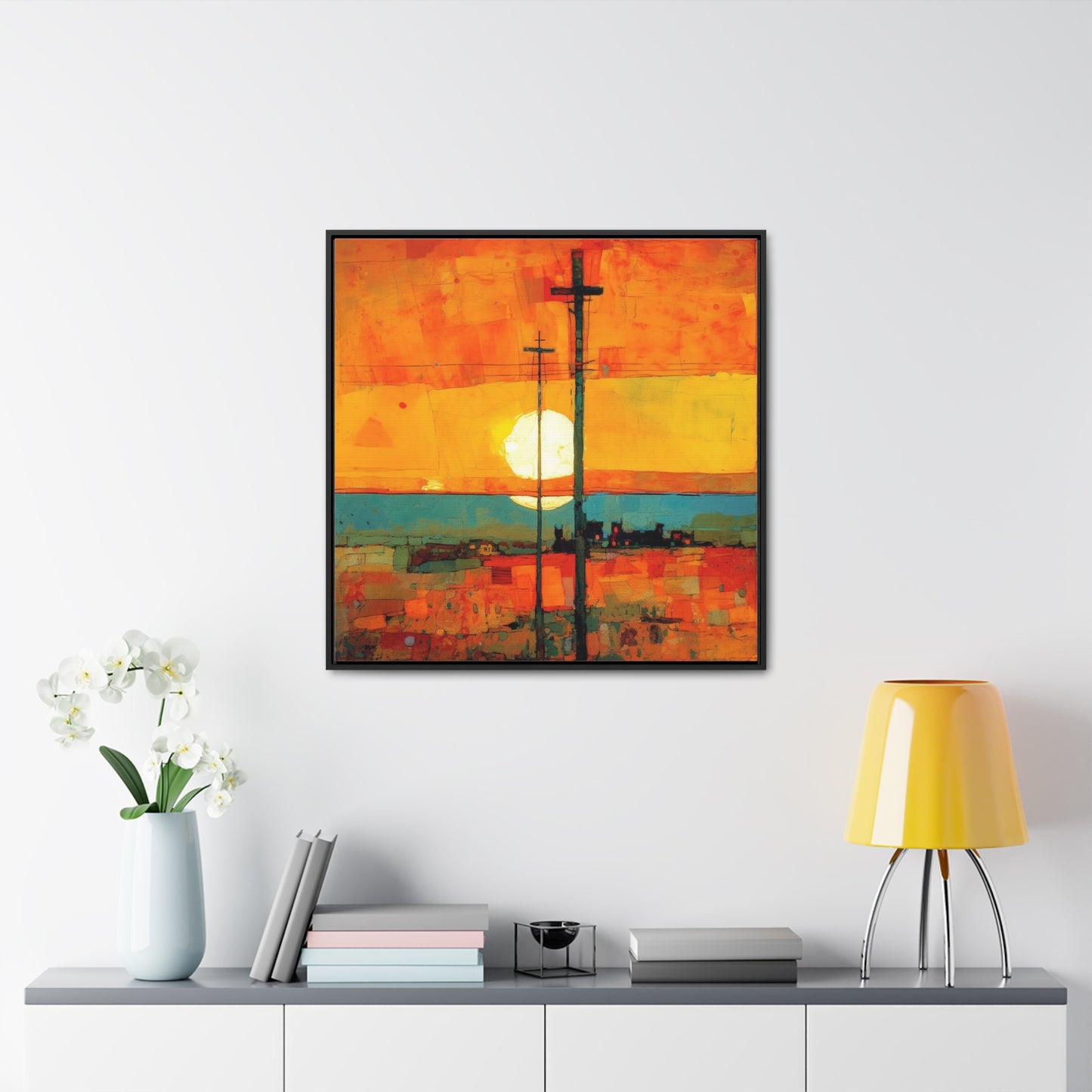 Land of the Sun 67, Valentinii, Gallery Canvas Wraps, Square Frame