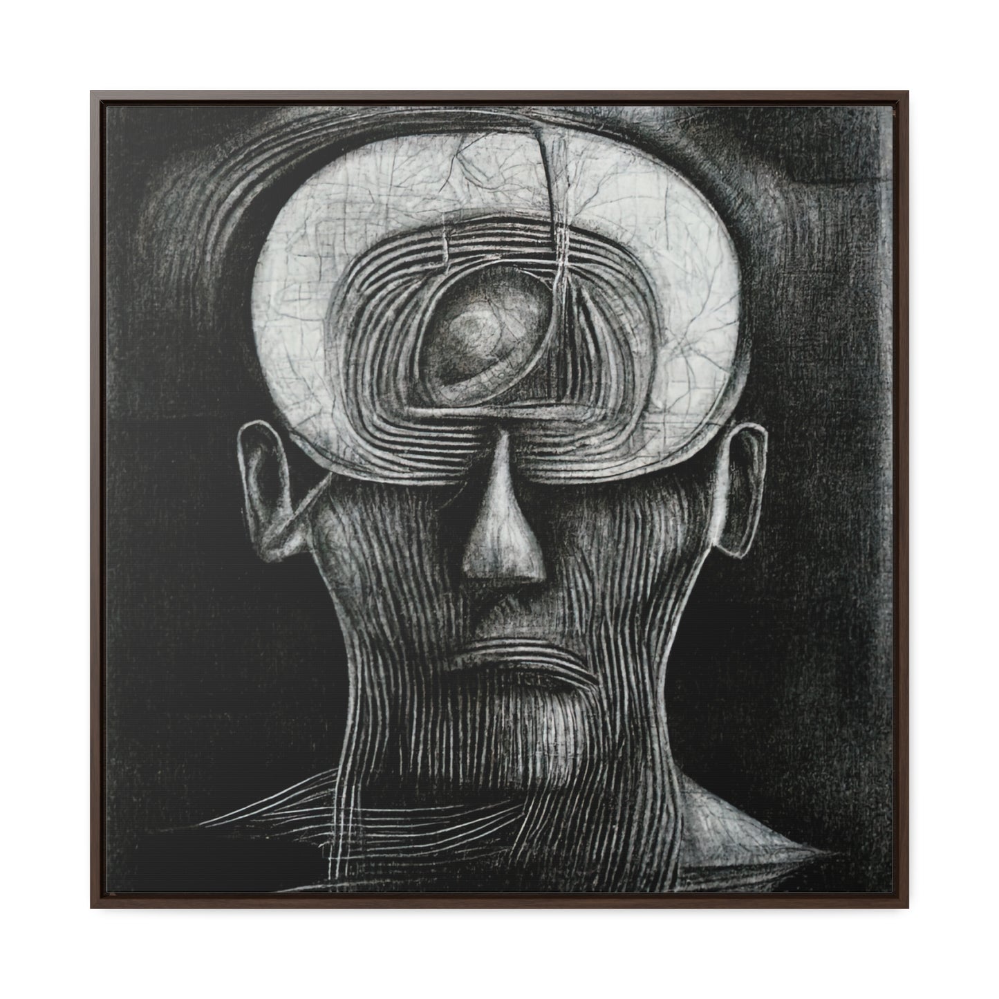 Brain 39, Valentinii, Gallery Canvas Wraps, Square Frame