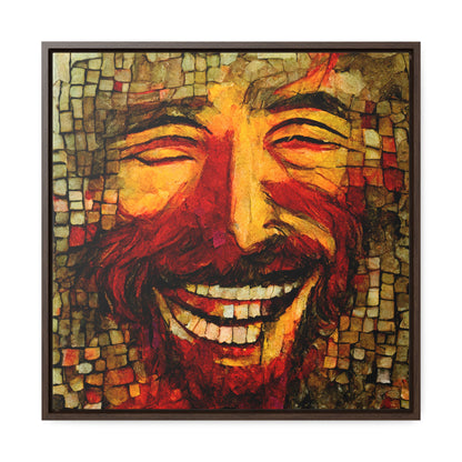 Jesus smiling 4, Valentinii, Gallery Canvas Wraps, Square Frame