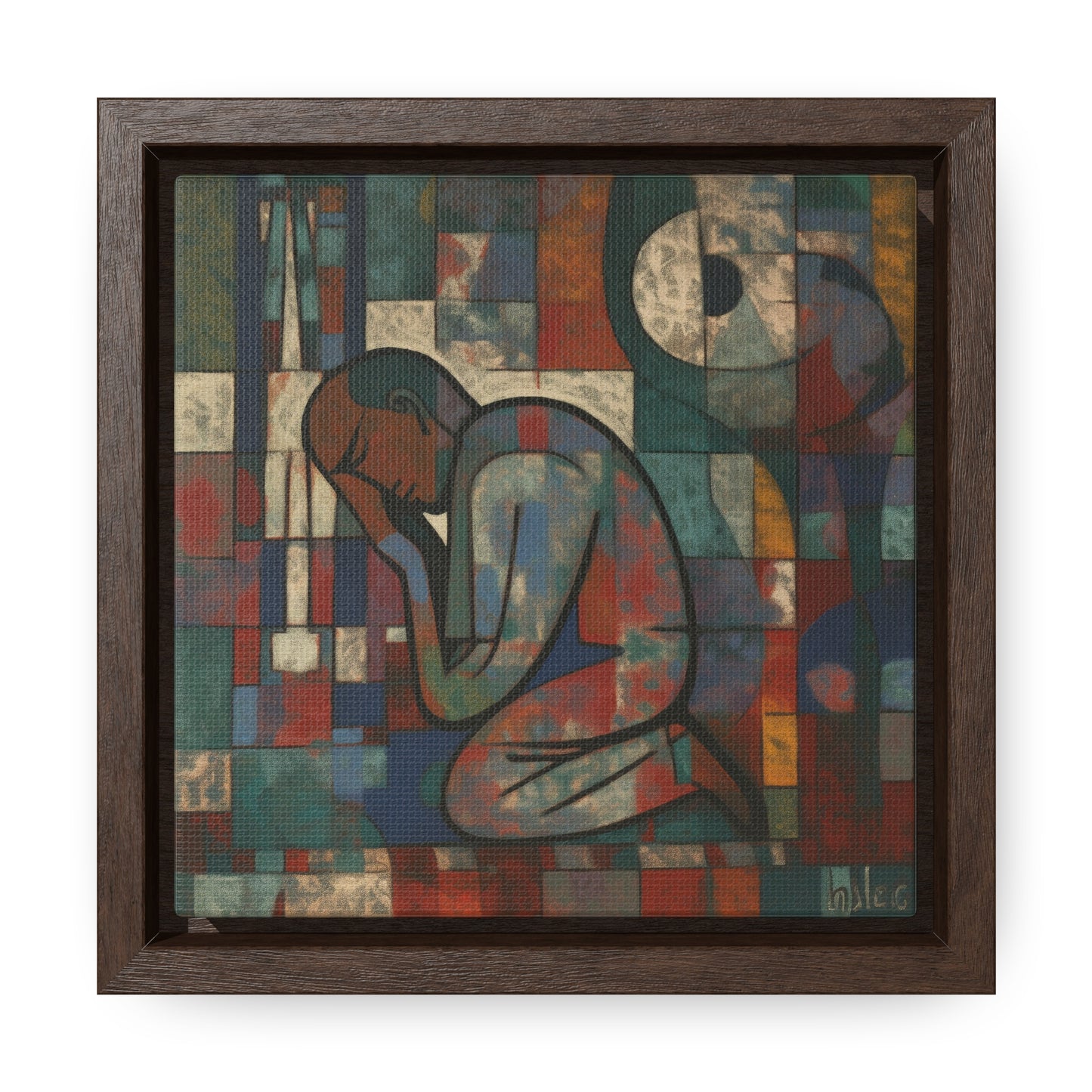 Sad Man 9, Gallery Canvas Wraps, Square Frame