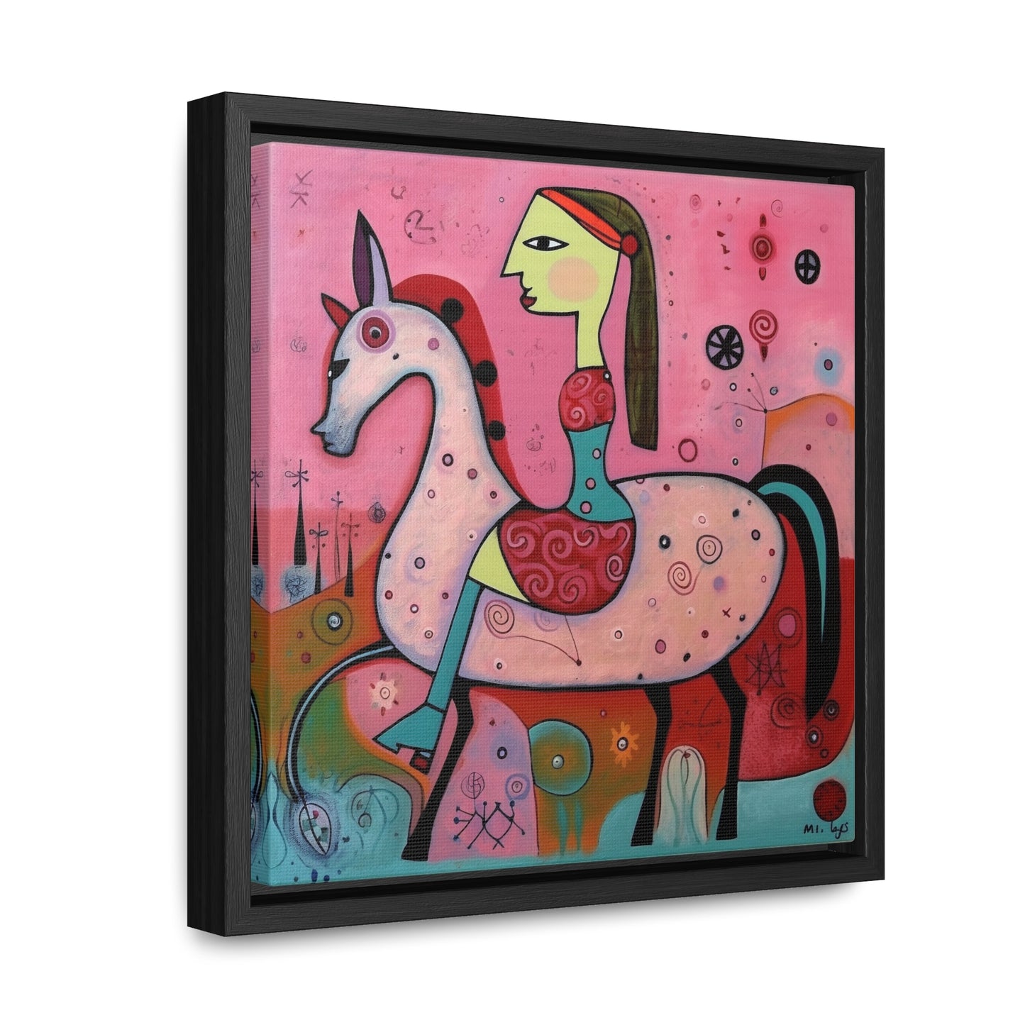 The Dreams of the Child 51, Gallery Canvas Wraps, Square Frame