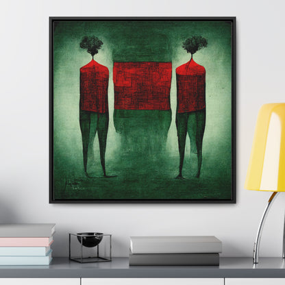 Loneliness Green Red 30, Valentinii, Gallery Canvas Wraps, Square Frame