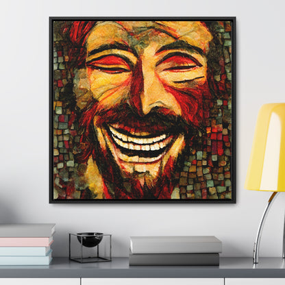 Jesus smiling 3, Valentinii, Gallery Canvas Wraps, Square Frame