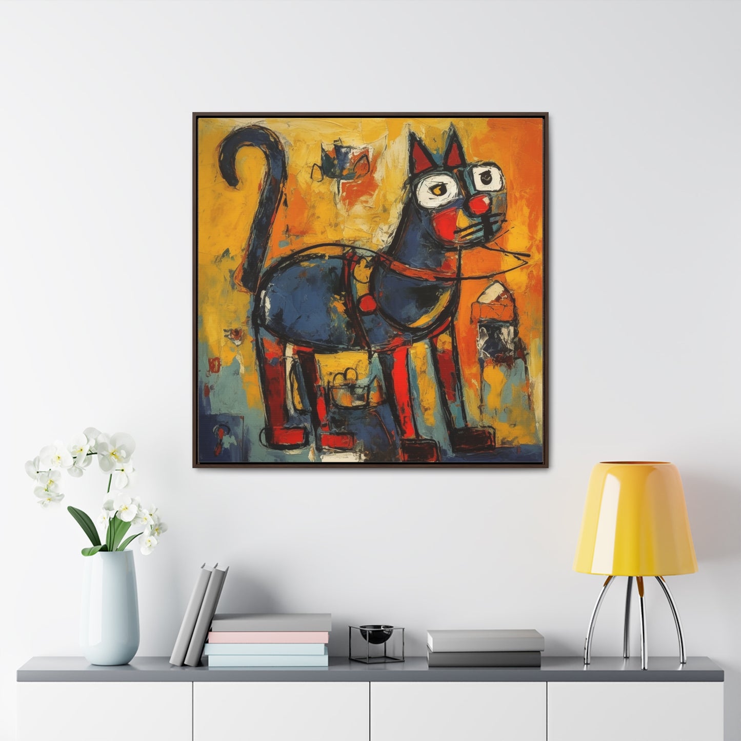 Cat 98, Gallery Canvas Wraps, Square Frame