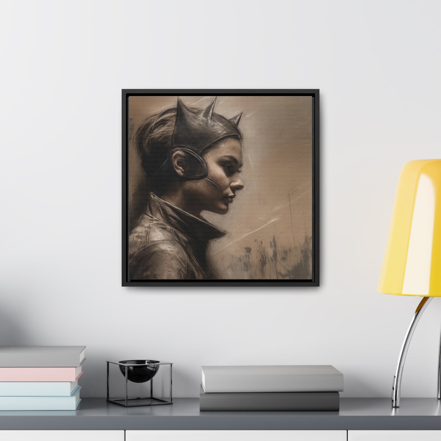 Cat Woman 15, Gallery Canvas Wraps, Square Frame