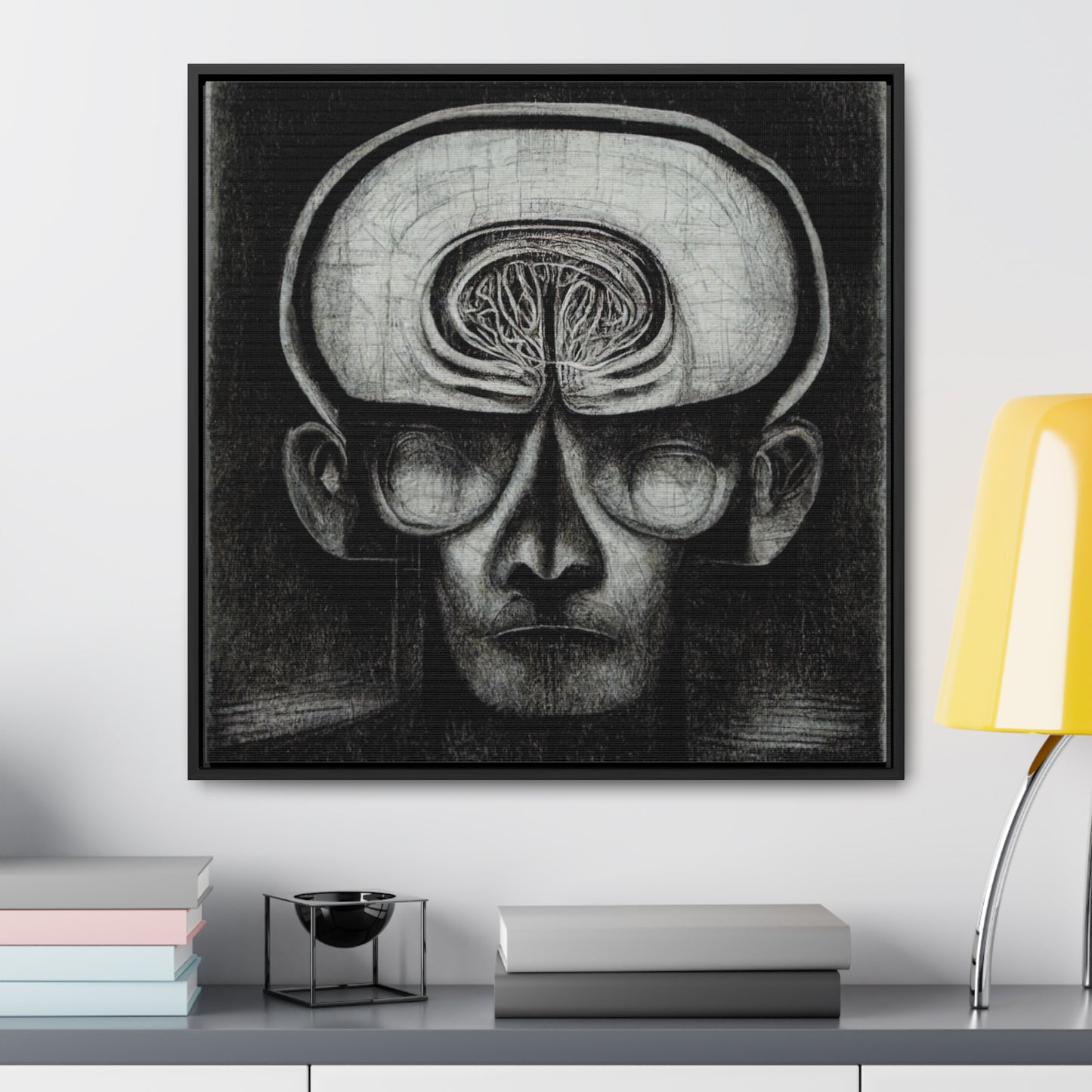 Brain 50, Valentinii, Gallery Canvas Wraps, Square Frame