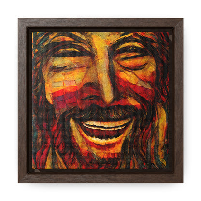 Jesus smiling 2, Valentinii, Gallery Canvas Wraps, Square Frame