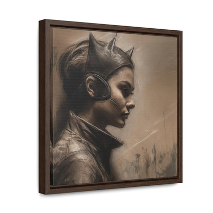 Cat Woman 15, Gallery Canvas Wraps, Square Frame