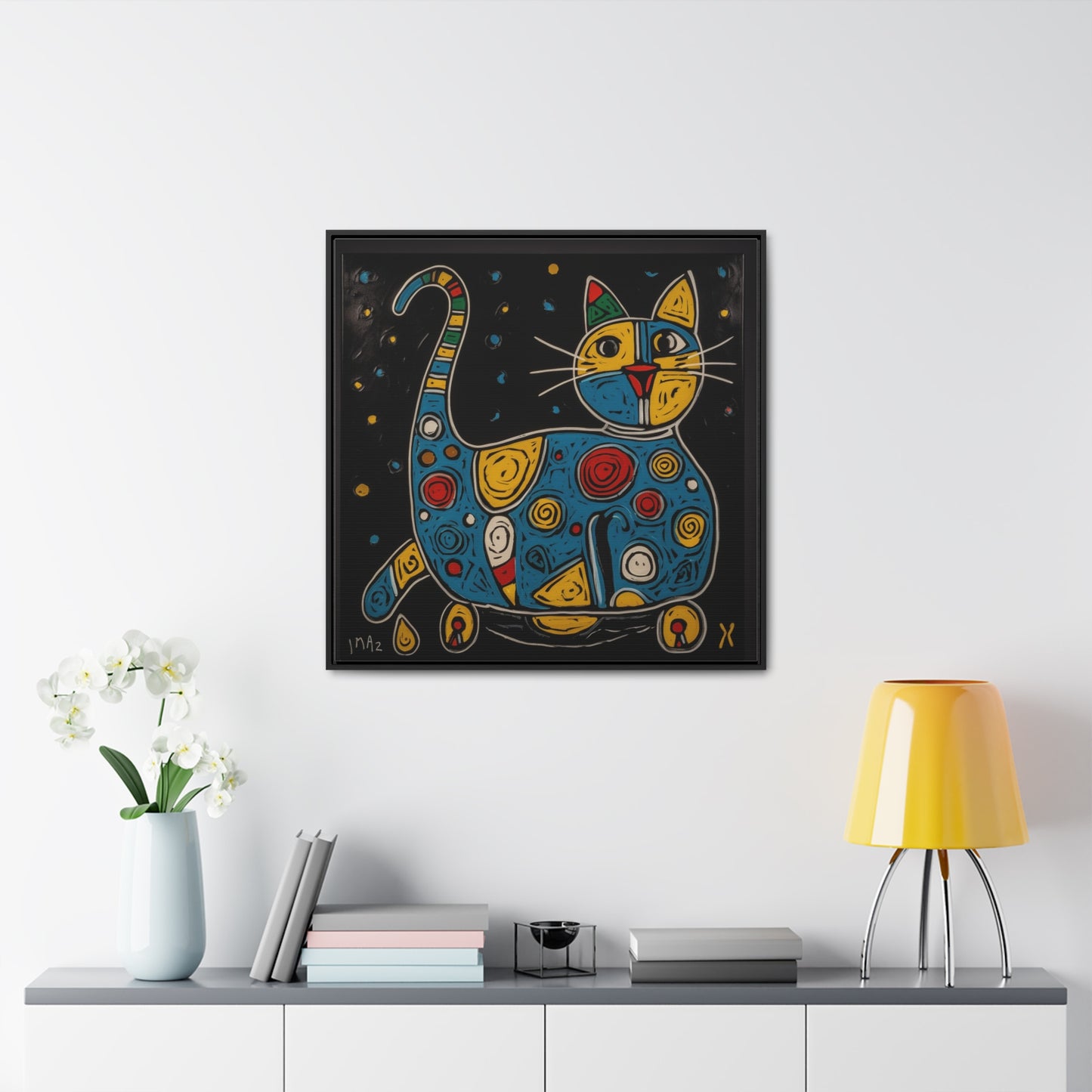 Cat 106, Gallery Canvas Wraps, Square Frame