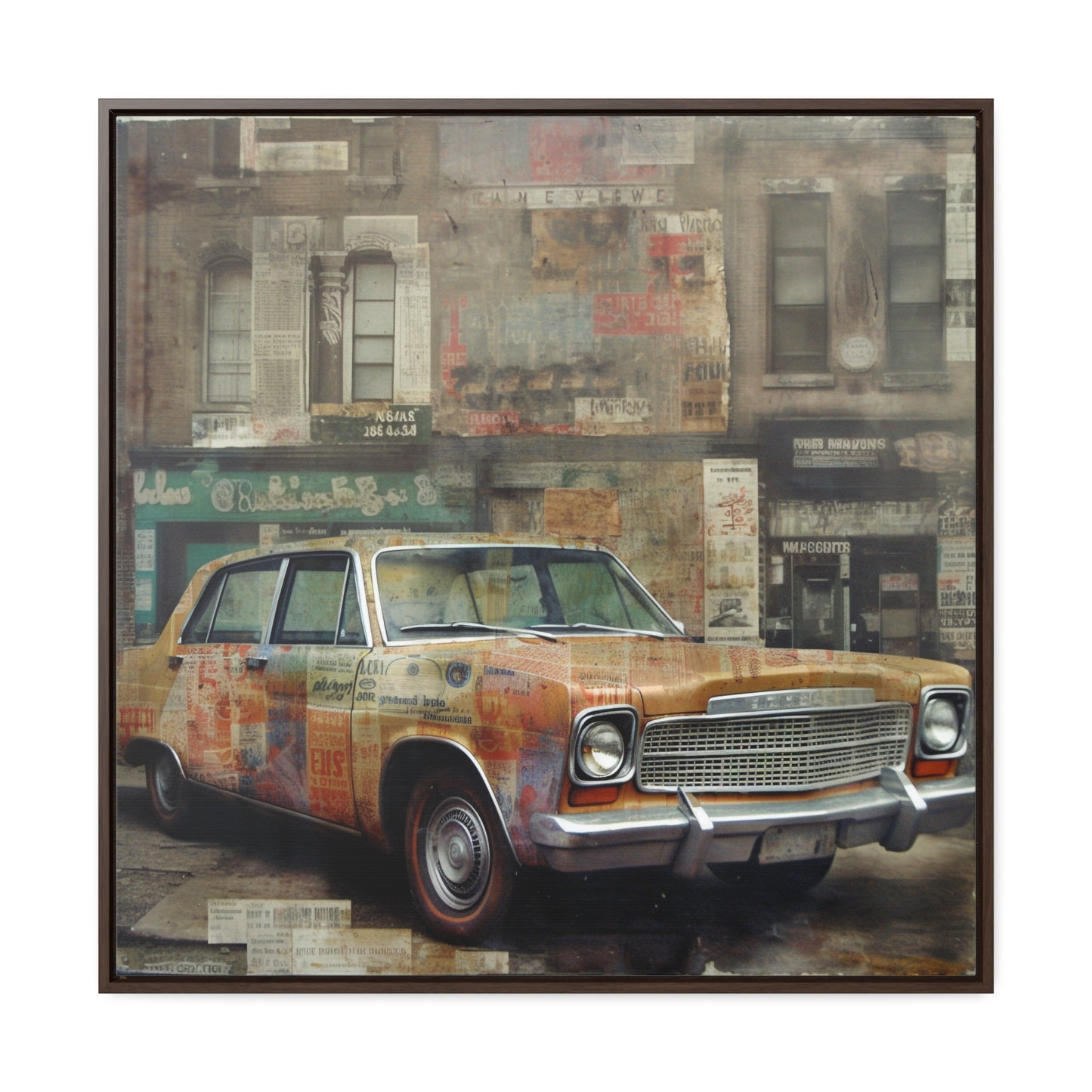 USA 6, Gallery Canvas Wraps, Square Frame