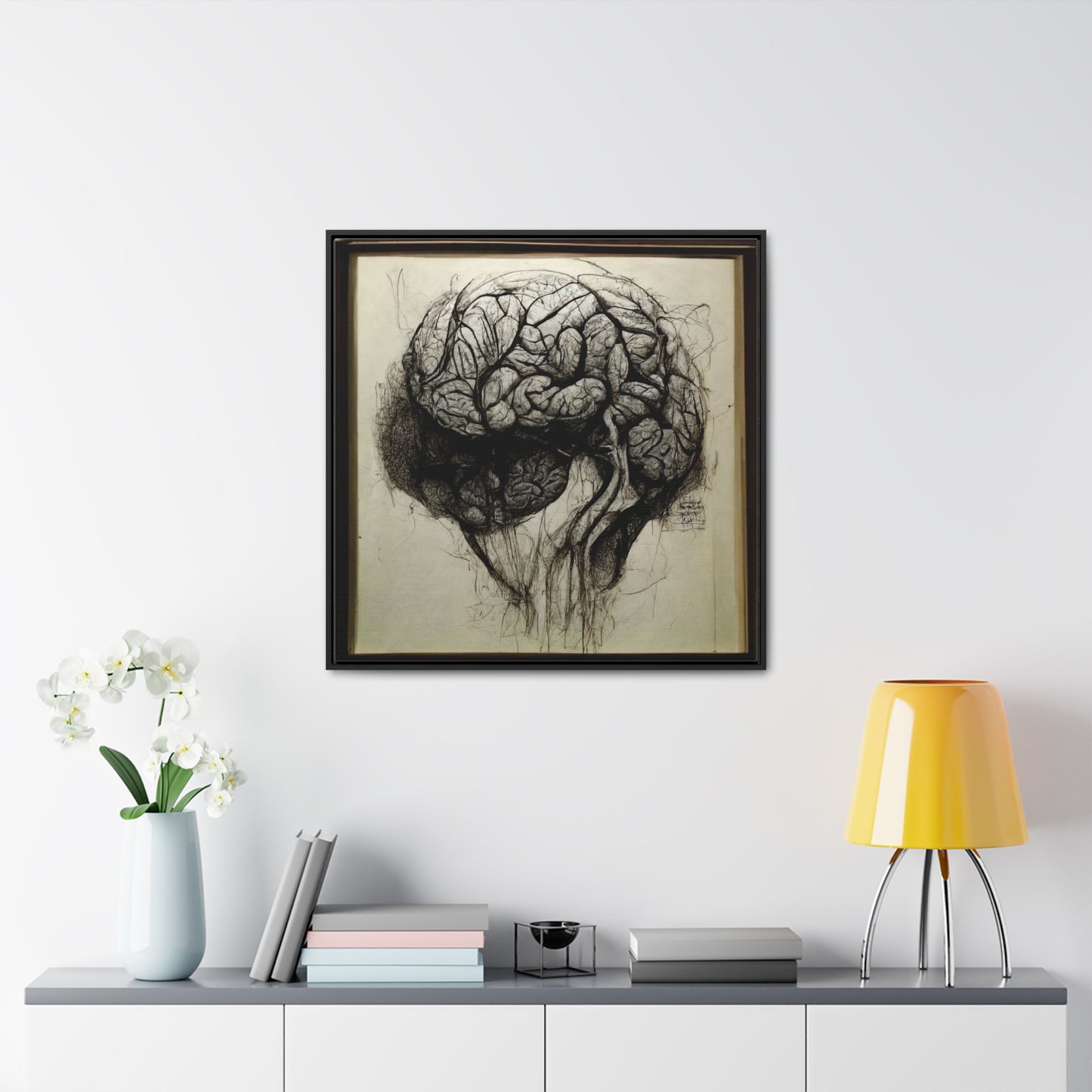 Brain 56, Valentinii, Gallery Canvas Wraps, Square Frame