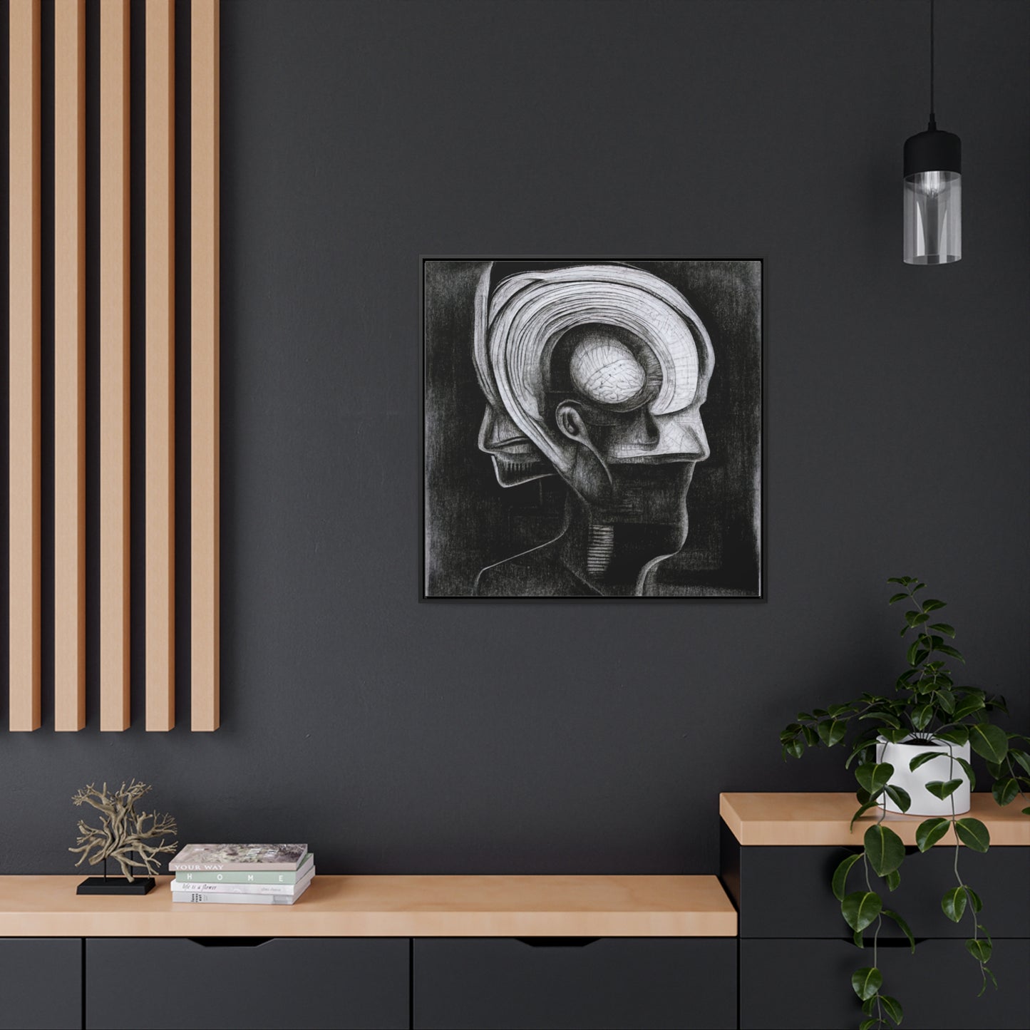 Brain 41, Valentinii, Gallery Canvas Wraps, Square Frame