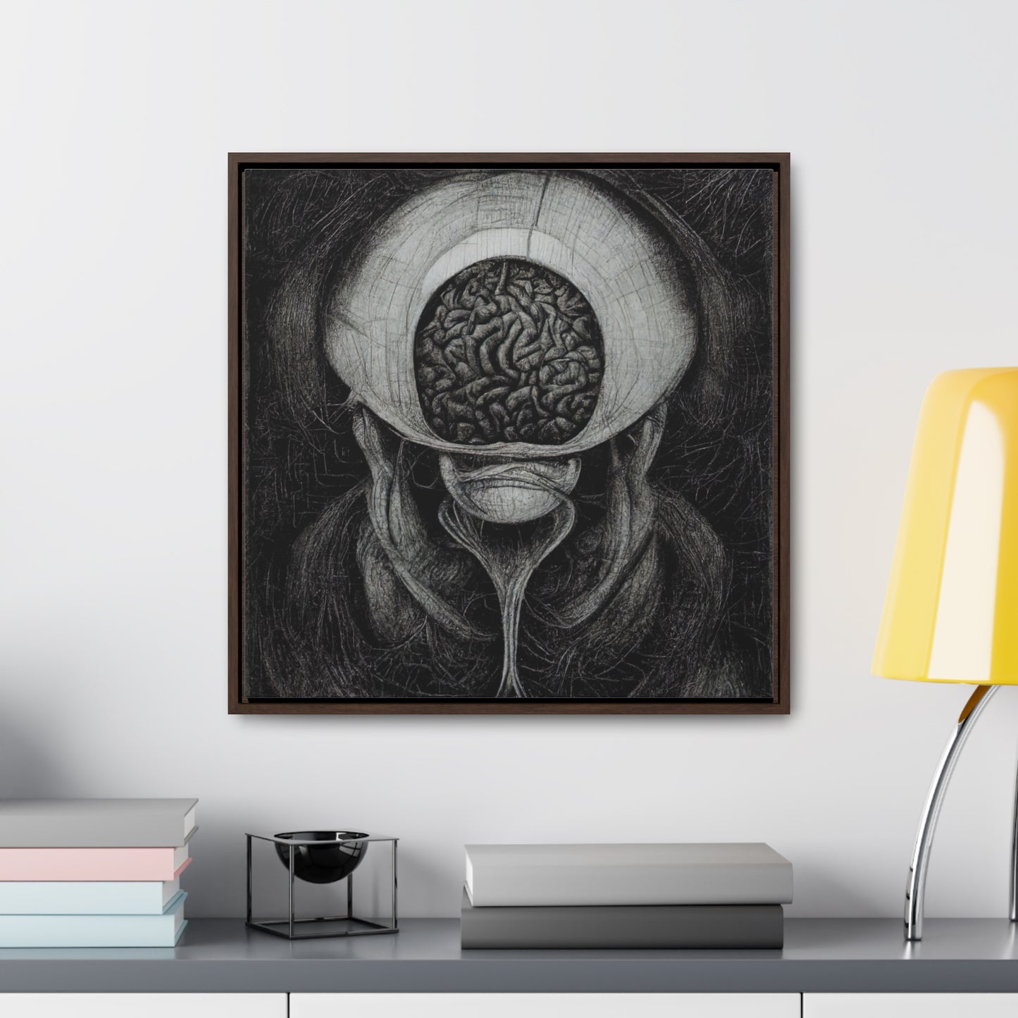Brain 9, Valentinii, Gallery Canvas Wraps, Square Frame