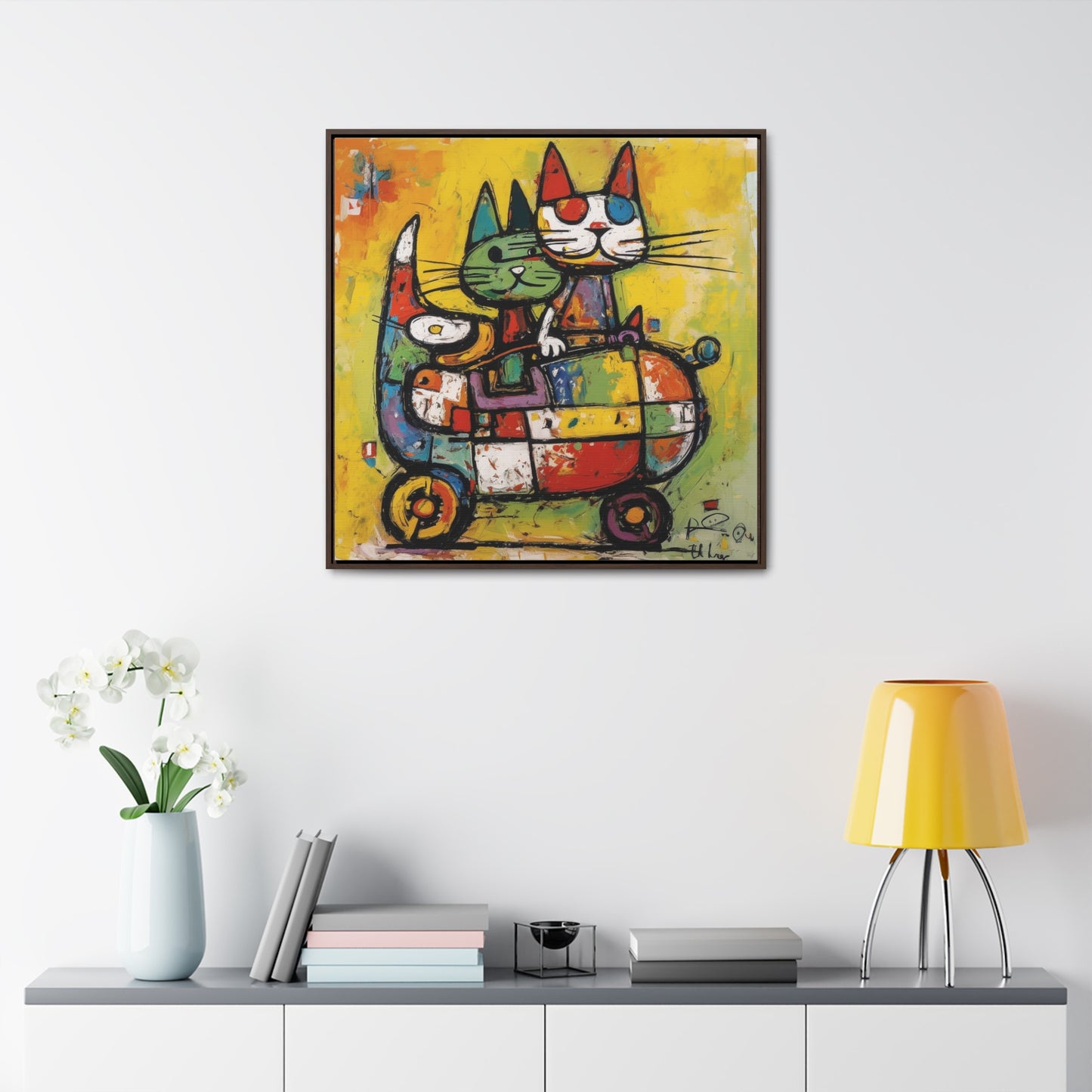 Cat 116, Gallery Canvas Wraps, Square Frame