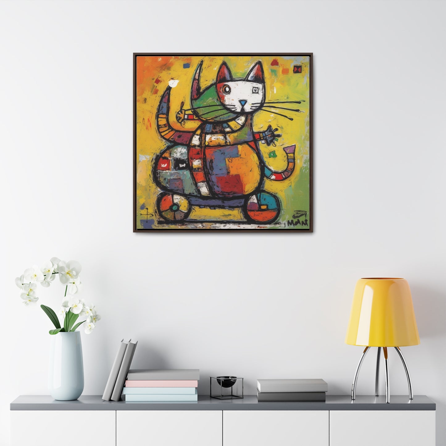 Cat 139, Gallery Canvas Wraps, Square Frame