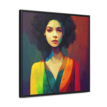 Lady's faces 24, Valentinii, Gallery Canvas Wraps, Square Frame