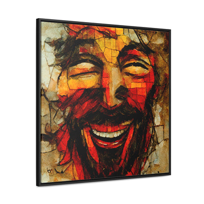 Jesus smiling, Valentinii, Gallery Canvas Wraps, Square Frame