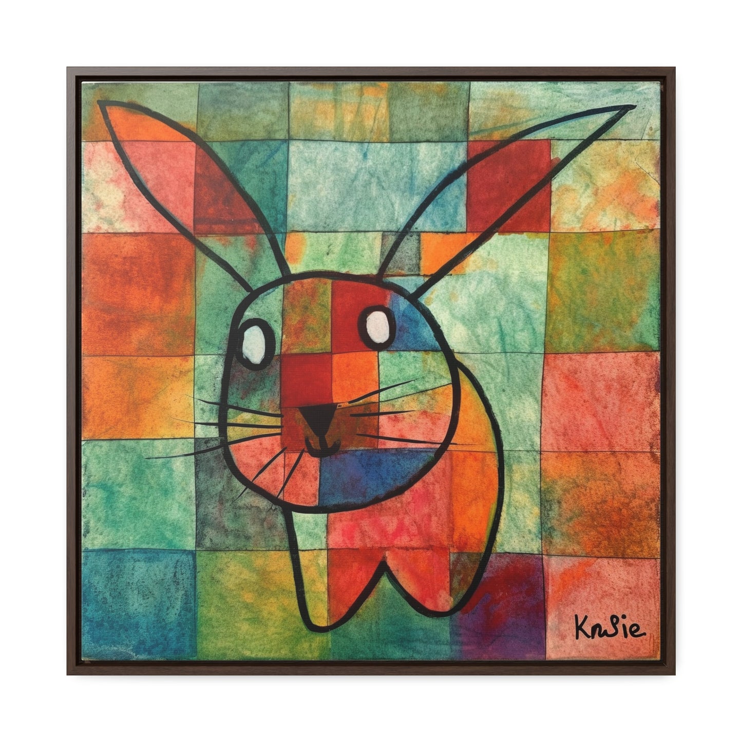 Rabbit 16, Gallery Canvas Wraps, Square Frame