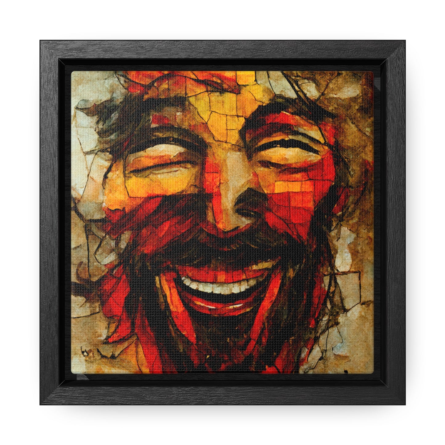 Jesus smiling, Valentinii, Gallery Canvas Wraps, Square Frame