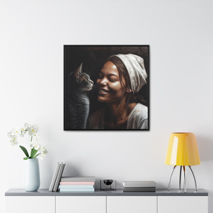 Cat Woman 29, Gallery Canvas Wraps, Square Frame