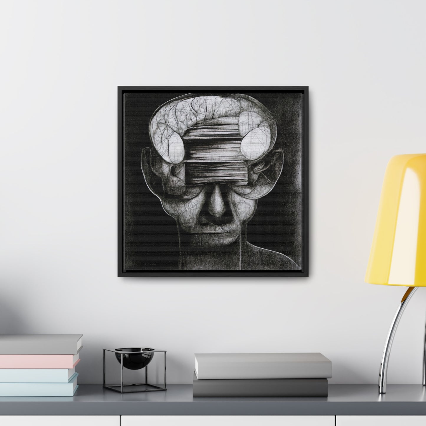 Brain 36, Valentinii, Gallery Canvas Wraps, Square Frame