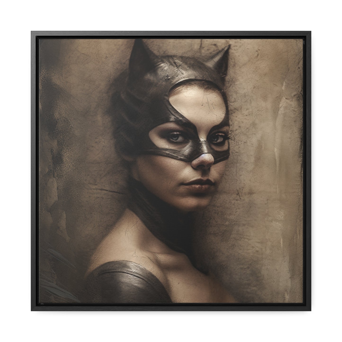 Cat Woman 18, Gallery Canvas Wraps, Square Frame