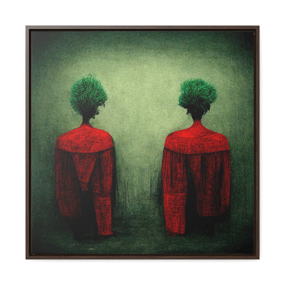 Loneliness Green Red 28, Valentinii, Gallery Canvas Wraps, Square Frame