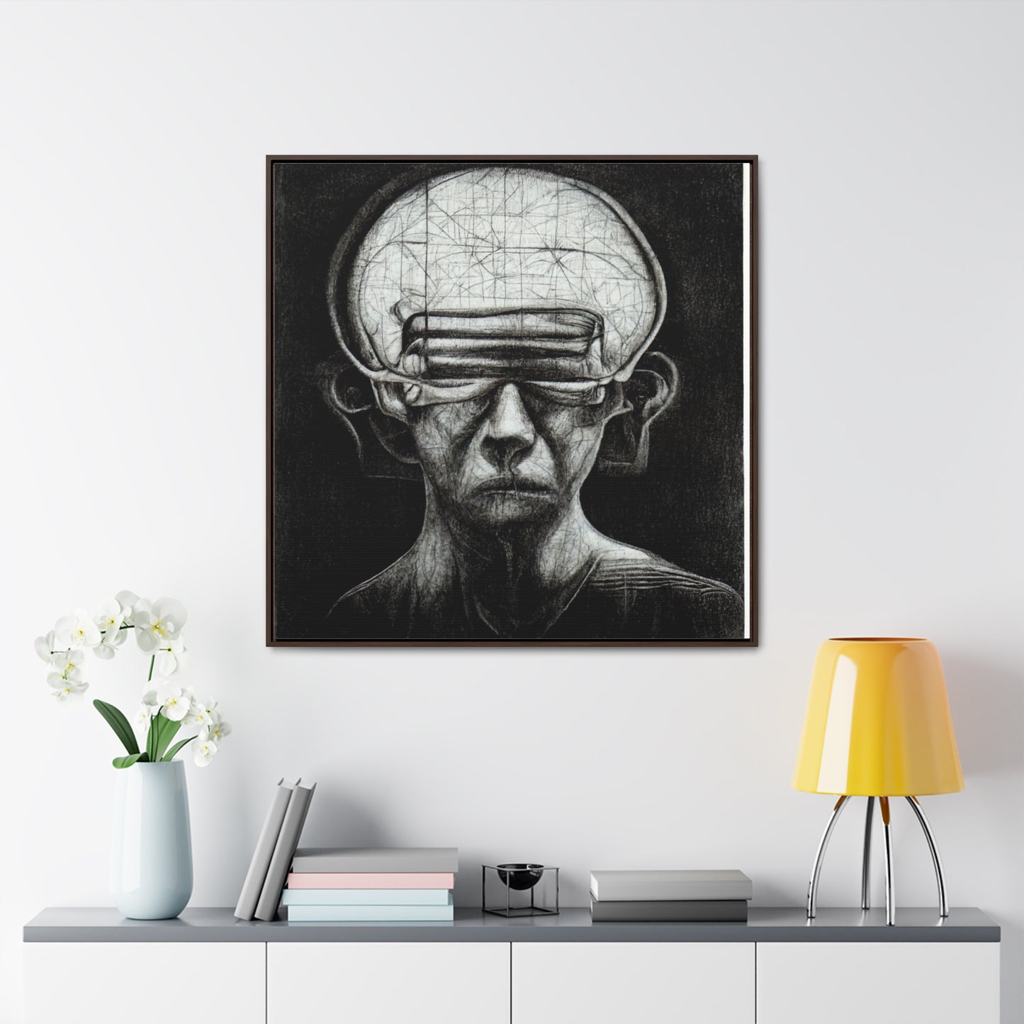 Brain 13, Valentinii, Gallery Canvas Wraps, Square Frame