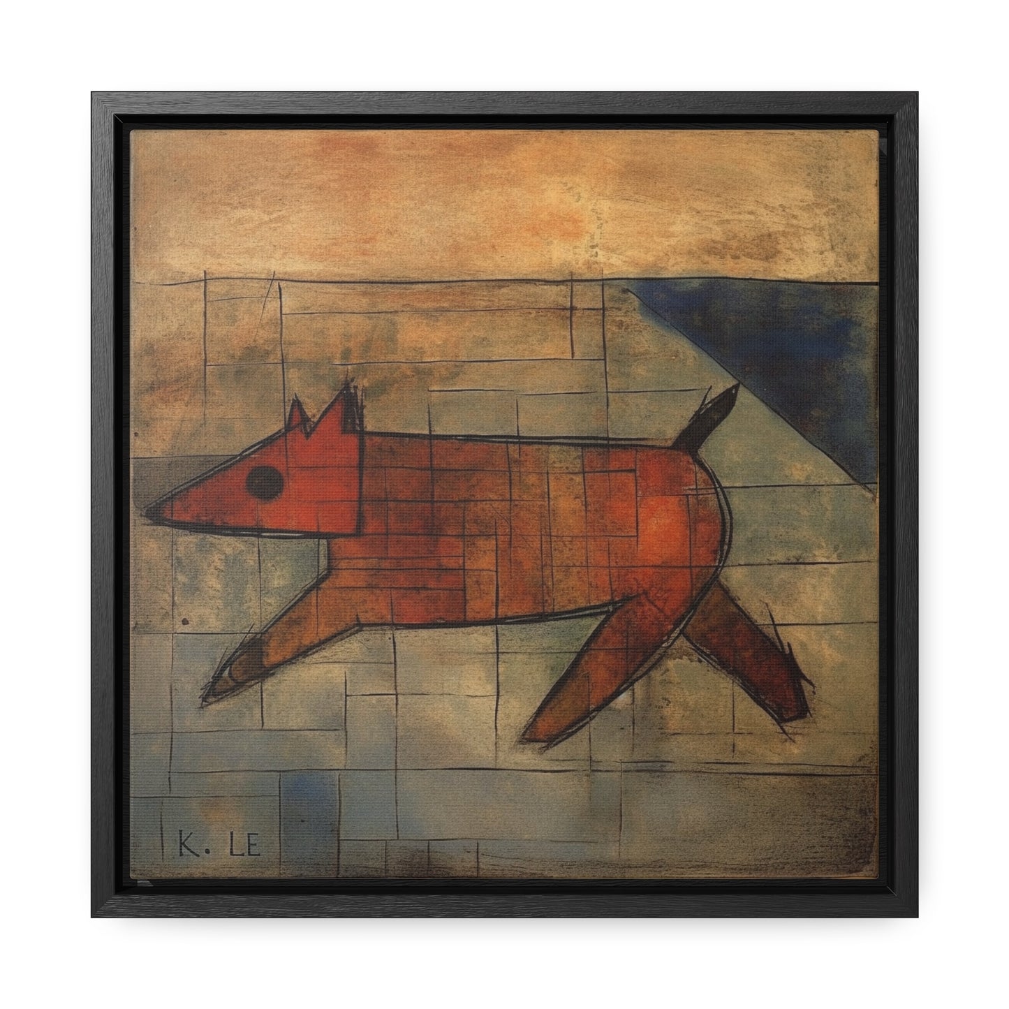 V Dog 12, Gallery Canvas Wraps, Square Frame