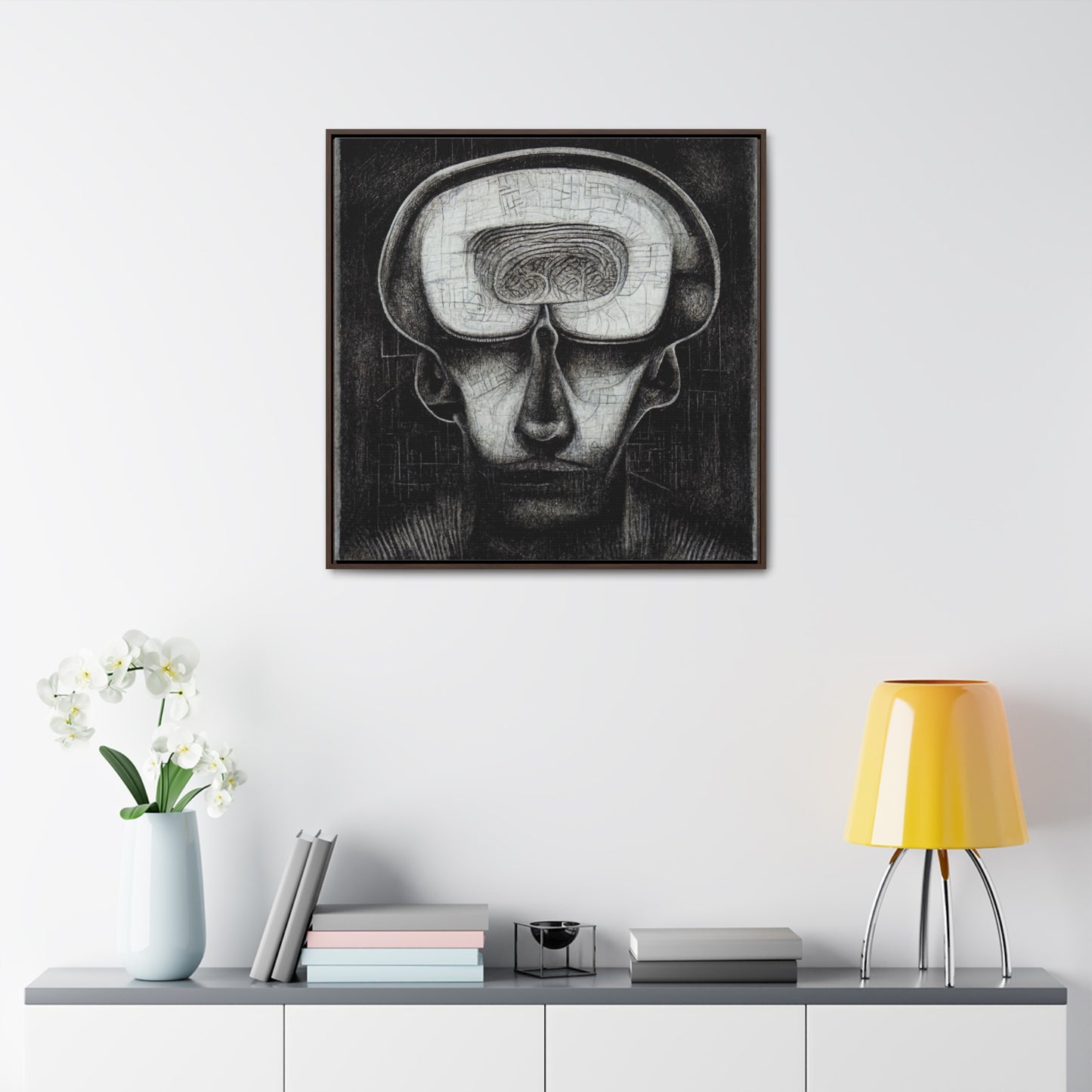 Brain 59, Valentinii, Gallery Canvas Wraps, Square Frame