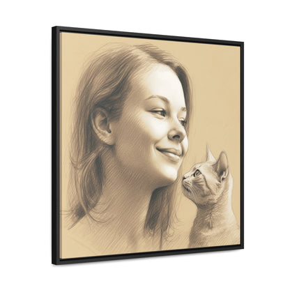 Cat Woman 30, Gallery Canvas Wraps, Square Frame